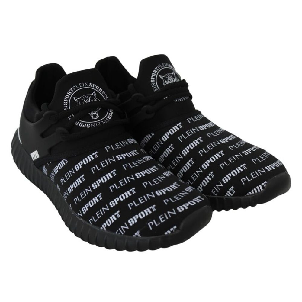 Plein Sport Black Polyester Runner Henry Sneakers Men's Shoes